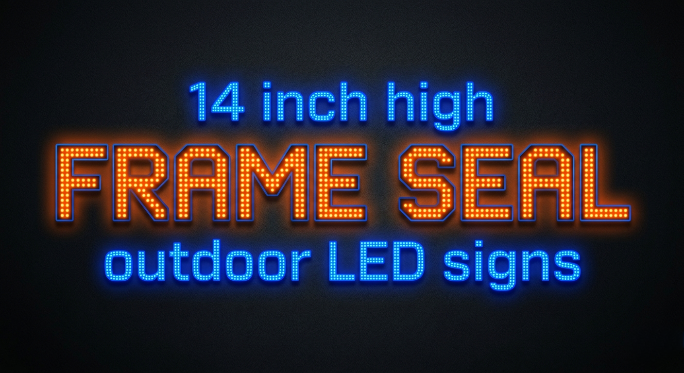 14" High Frame Sealed Outdoor LED Signs