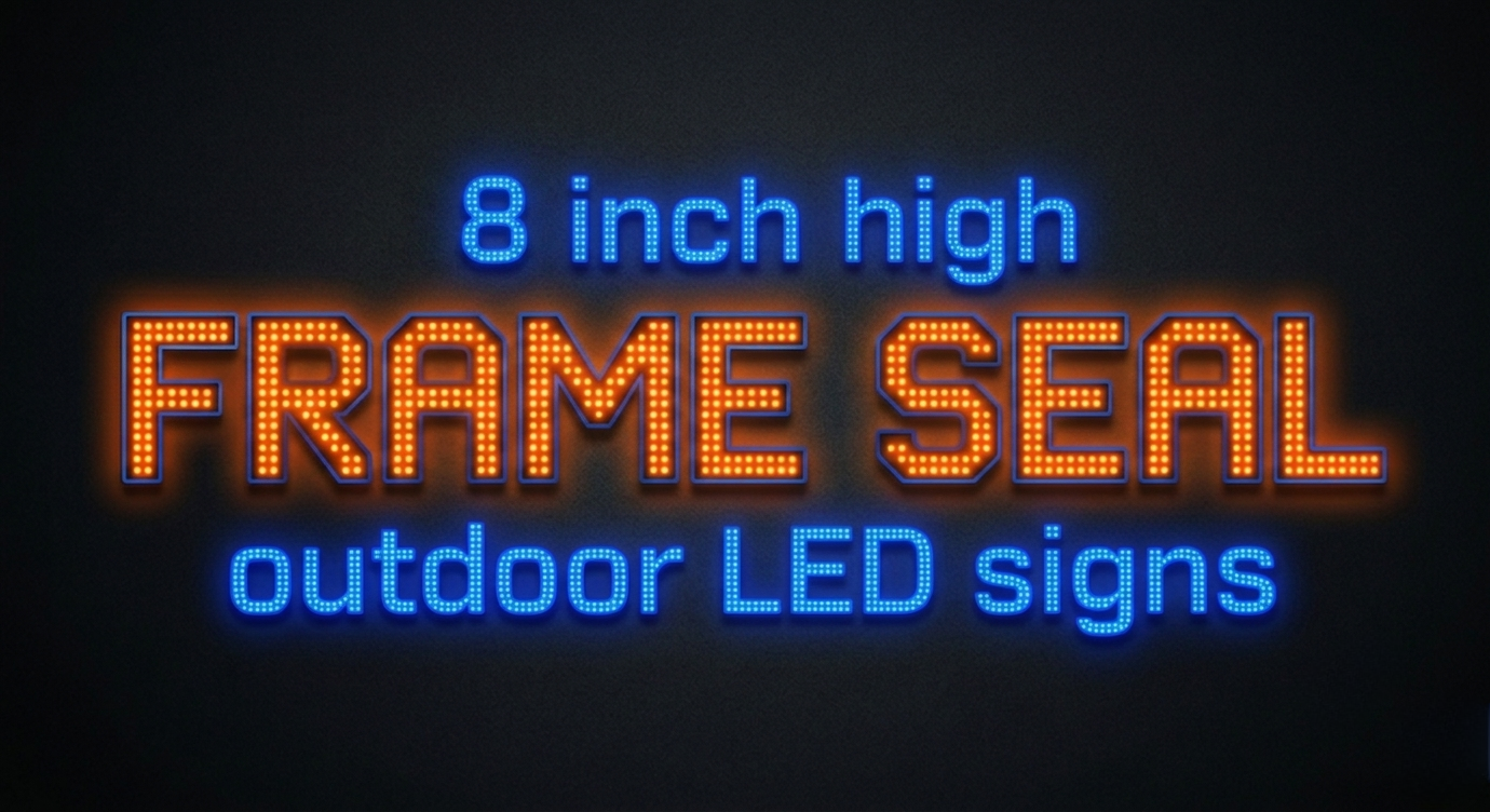 8" High Frame Sealed Outdoor LED Signs