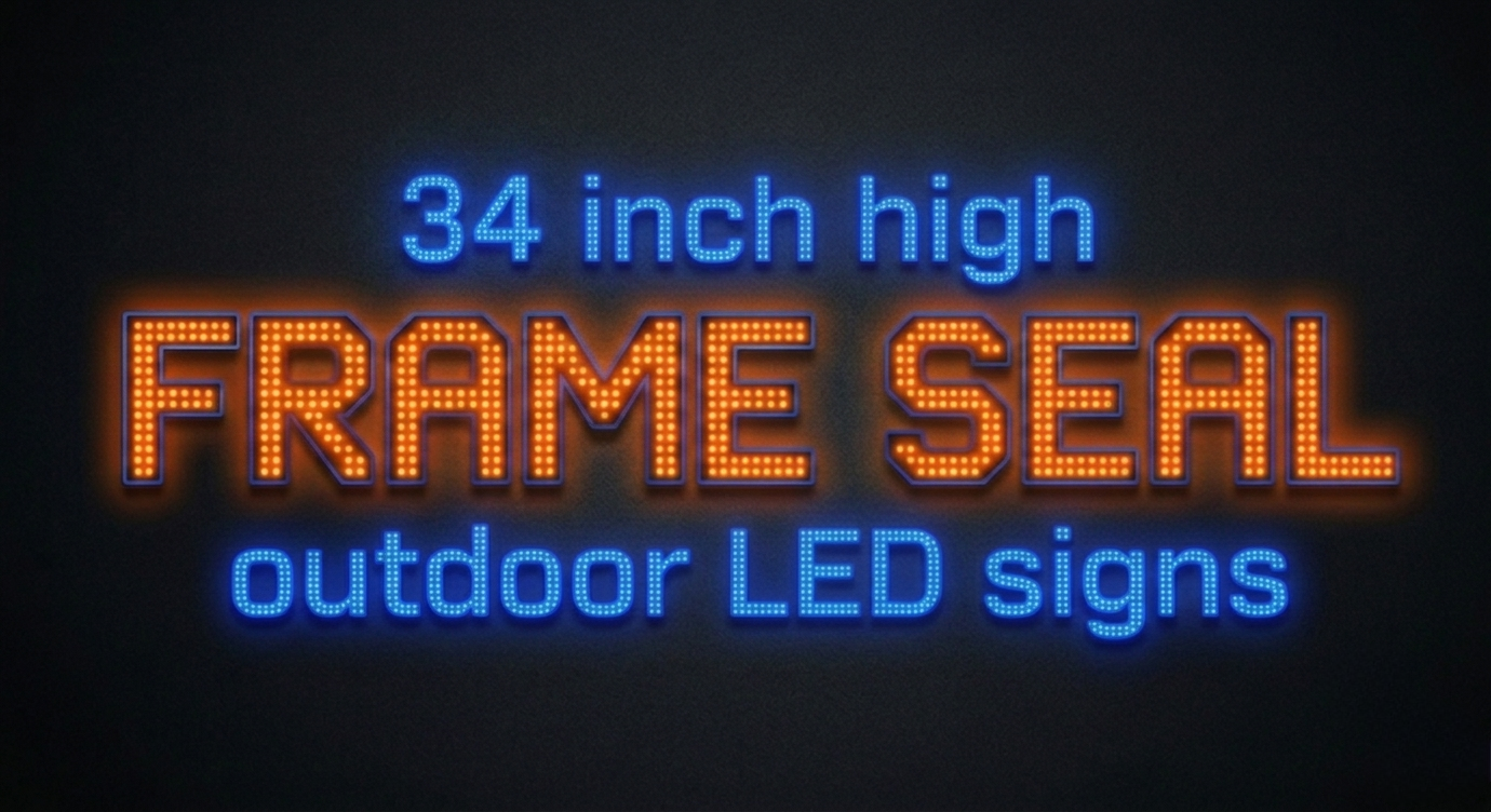 34" High Frame Sealed Outdoor LED Signs