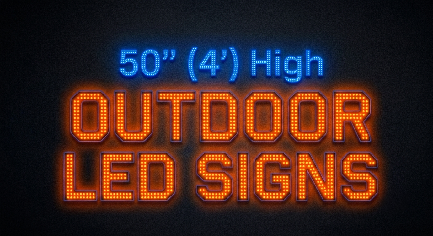 50” (4’) High Premium Duty Outdoor LED Sign