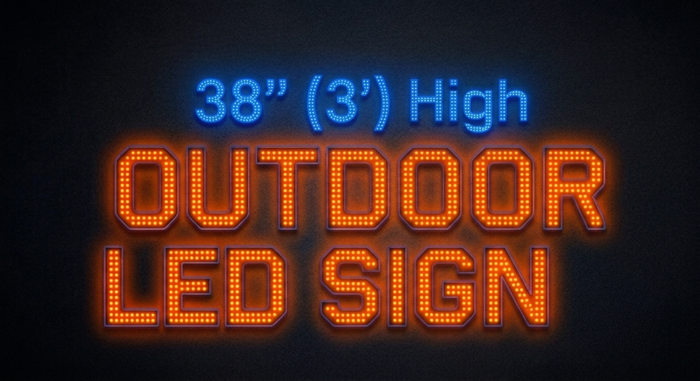38”(3') High Premium Duty Outdoor LED Sign