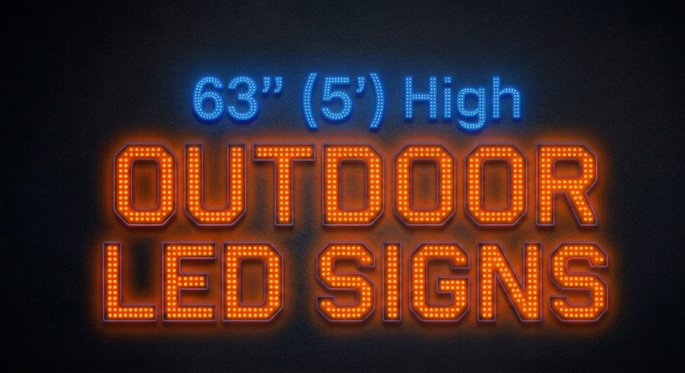 63’ (5’)' High Premium Duty Outdoor LED Sign