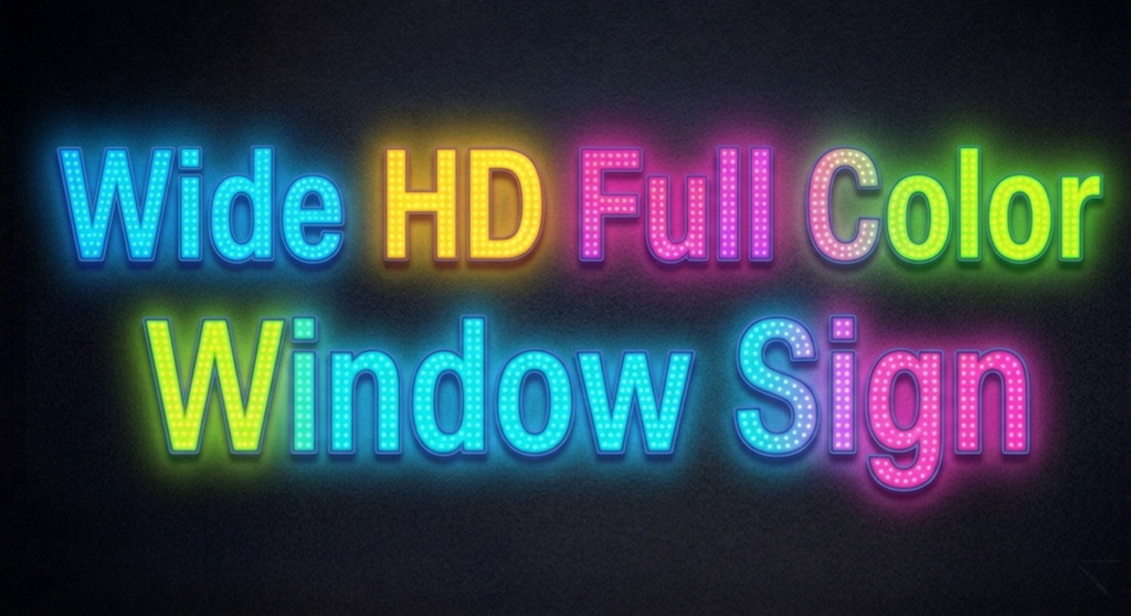27" Wide Full Color Window Sign